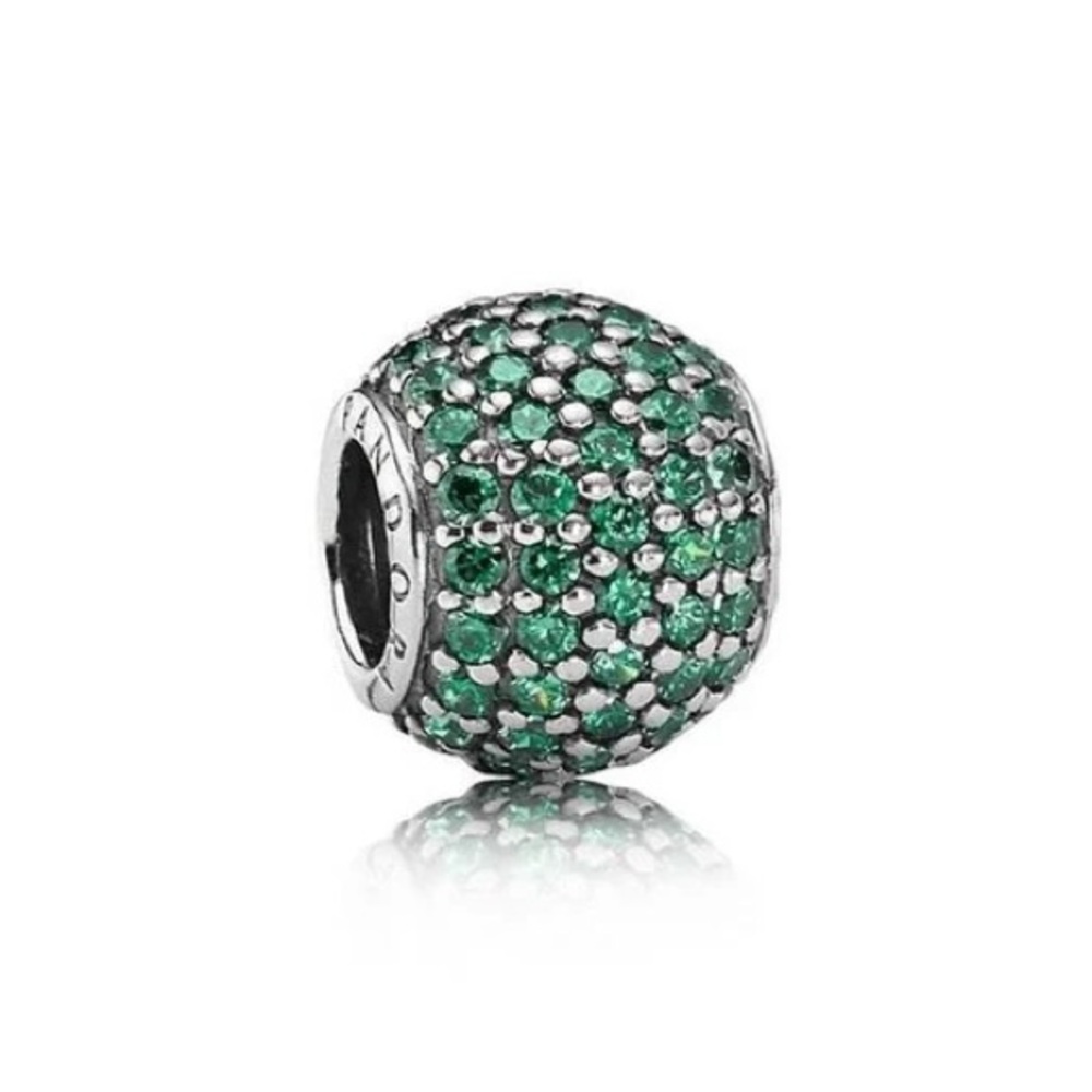 Pandora Green Pavé CZ Charm Bead
